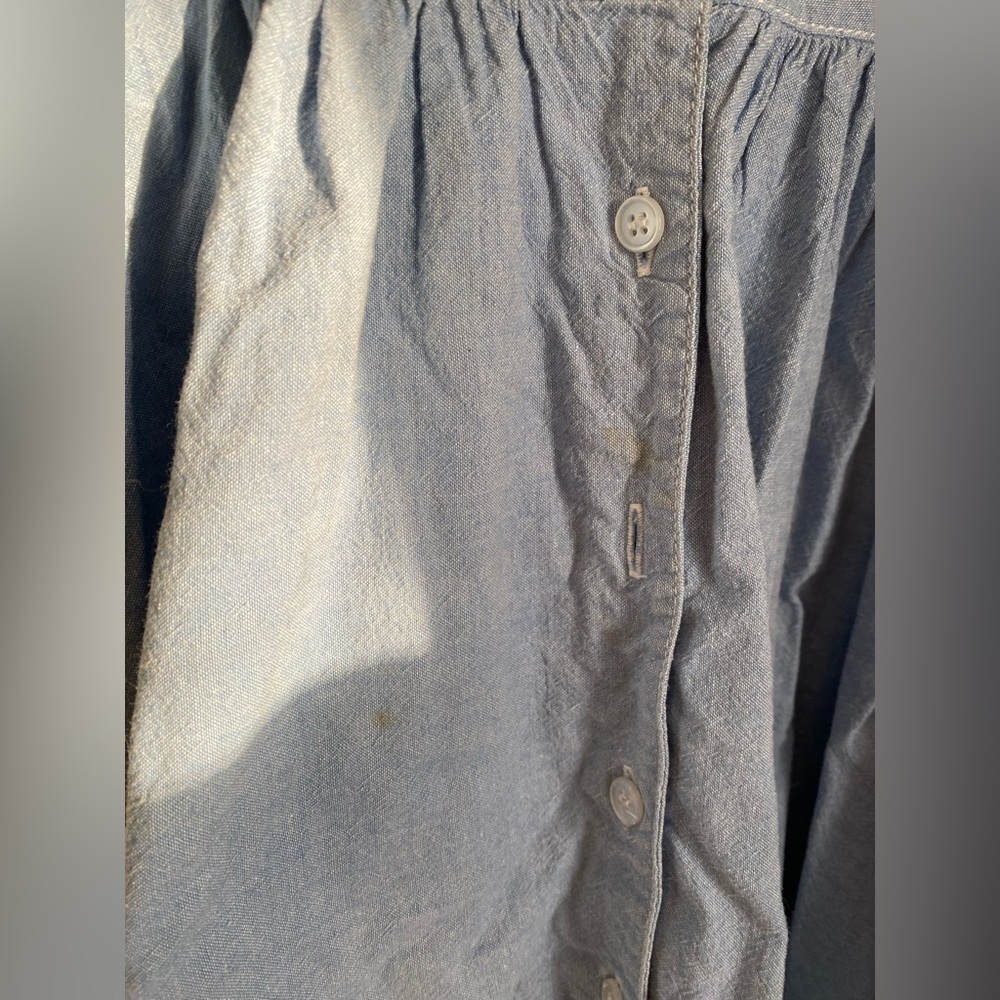Adorable Vintage Denim High Waisted Midi Dress - Picture 6 of 8